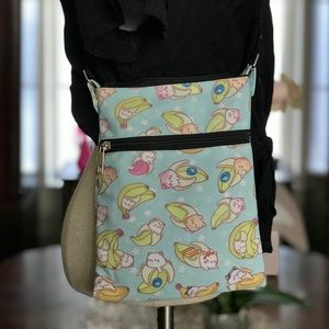 Kawaii cat bananya cross body bag